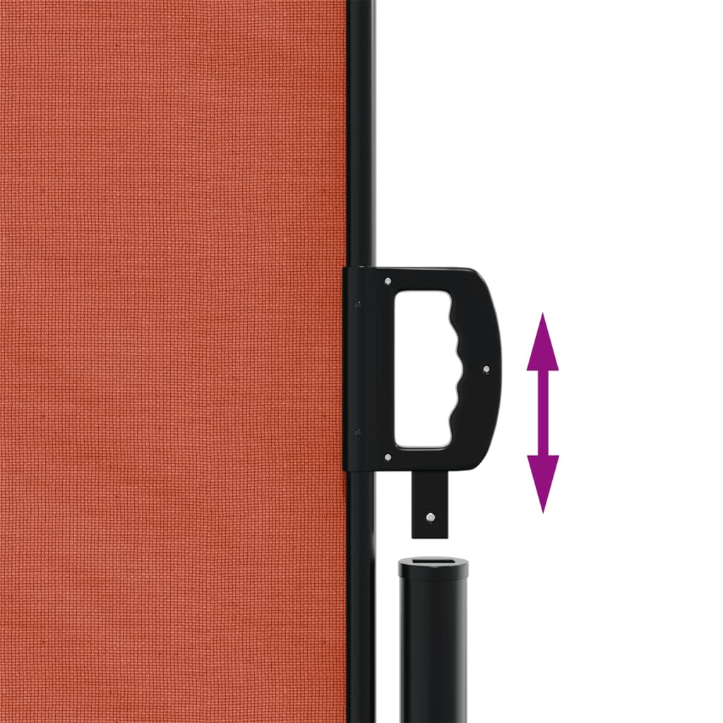 Retractable side awning terracotta 200x600 cm