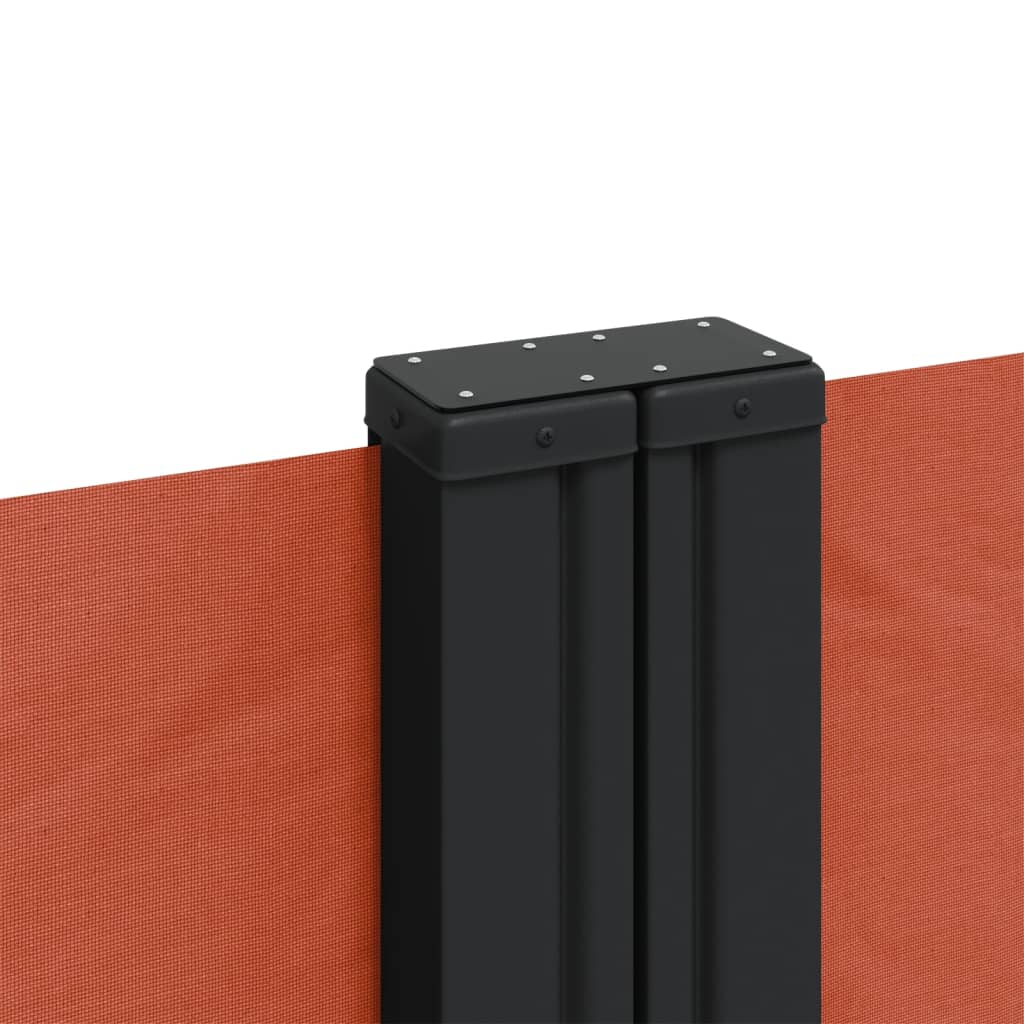 Retractable side awning terracotta 200x600 cm