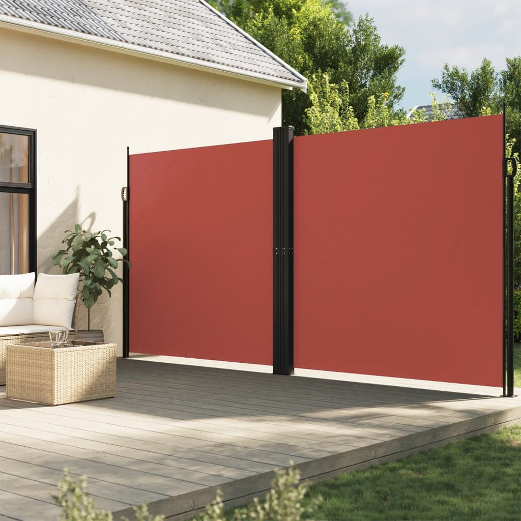 Retractable side awning terracotta 200x600 cm