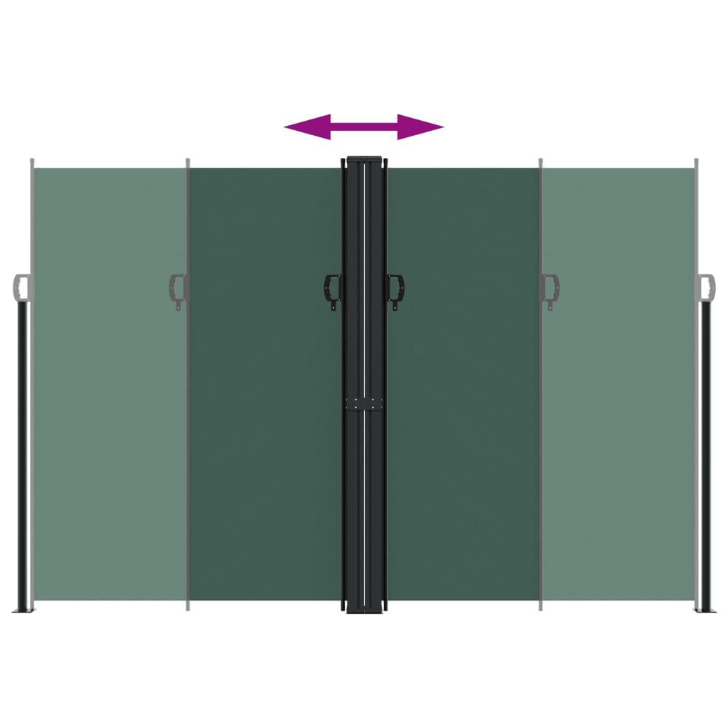 Retractable side awning 220x1000 cm dark green