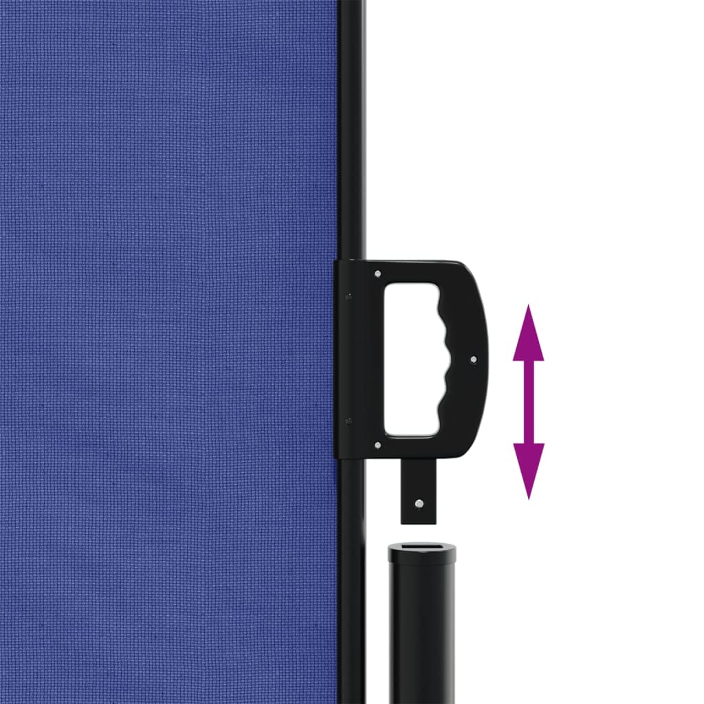 Retractable side awning blue 200x1200 cm