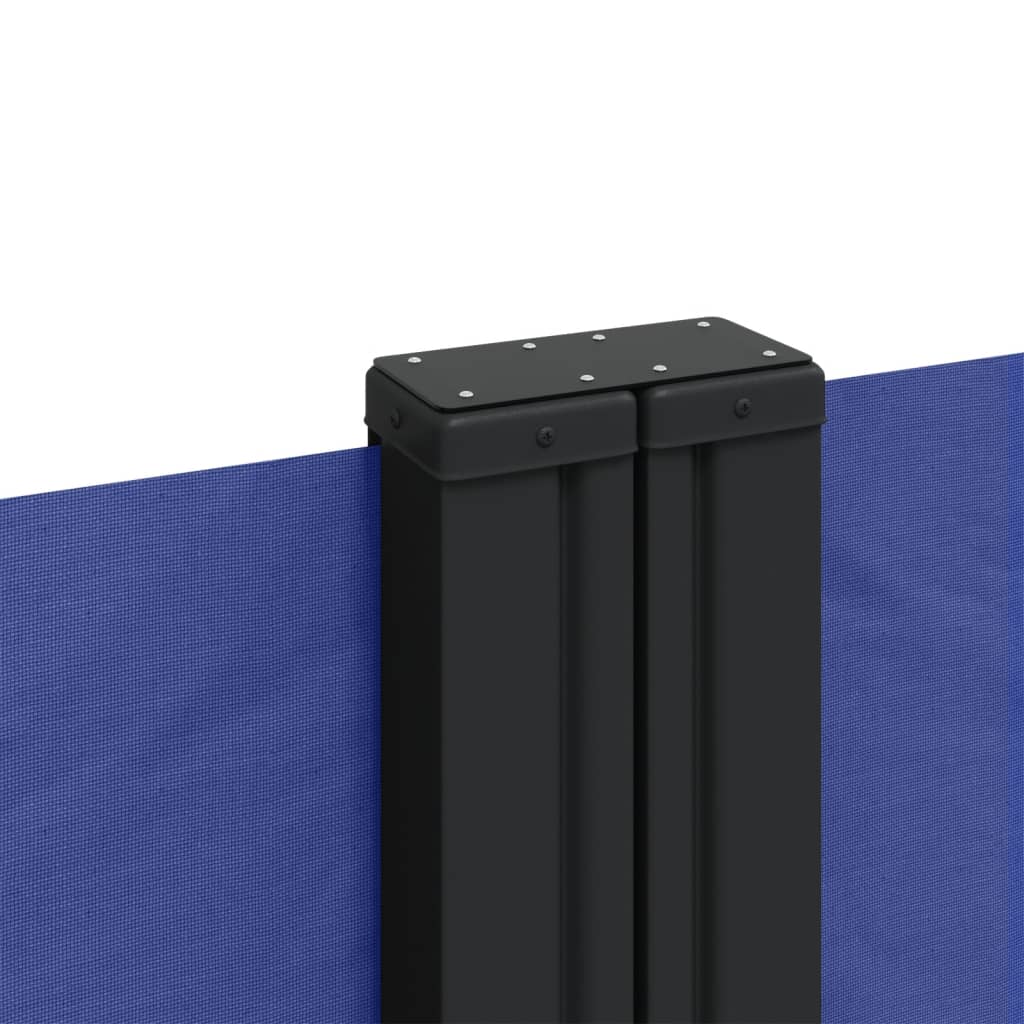 Retractable side awning blue 200x1200 cm