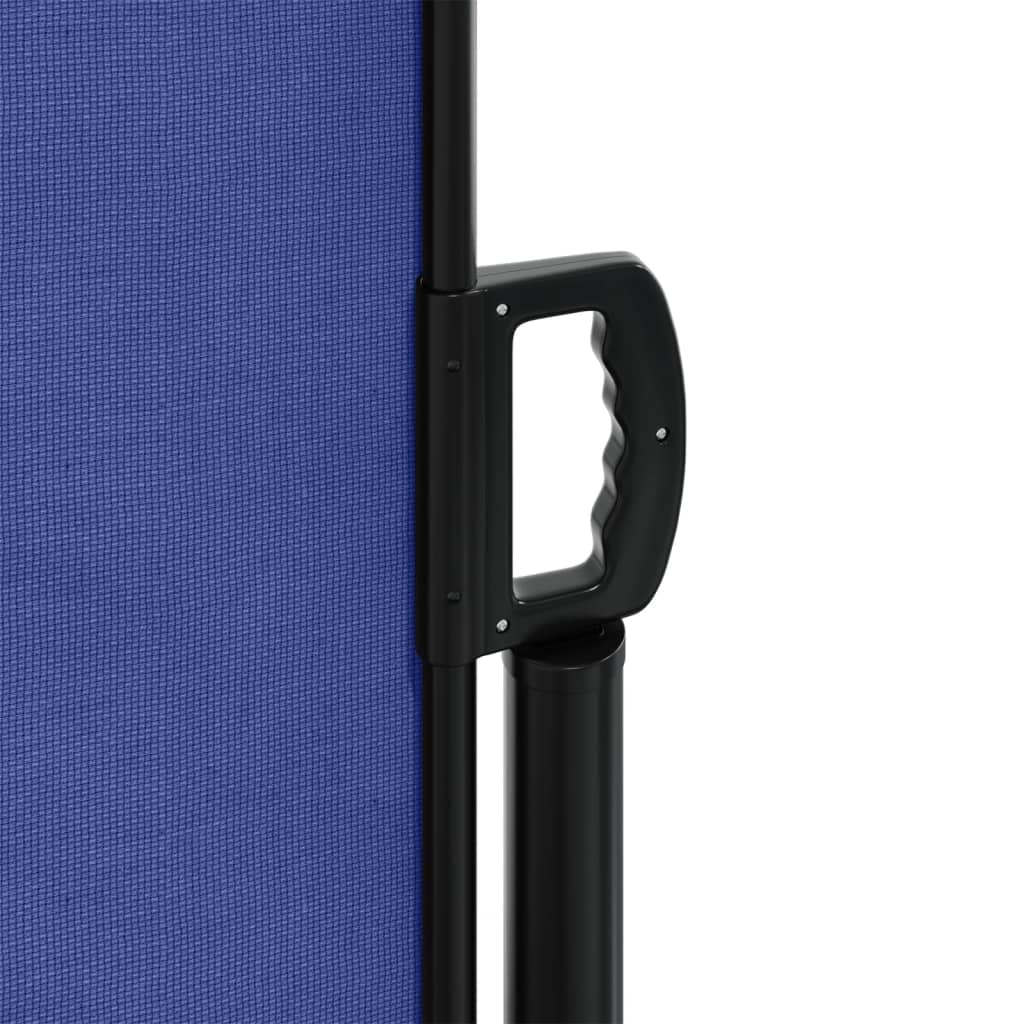 Retractable side awning blue 200x1200 cm