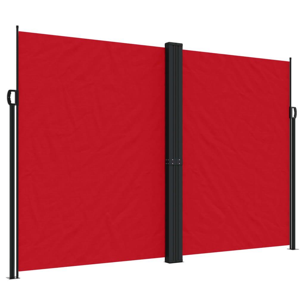 Retractable side awning 220x1200 cm red