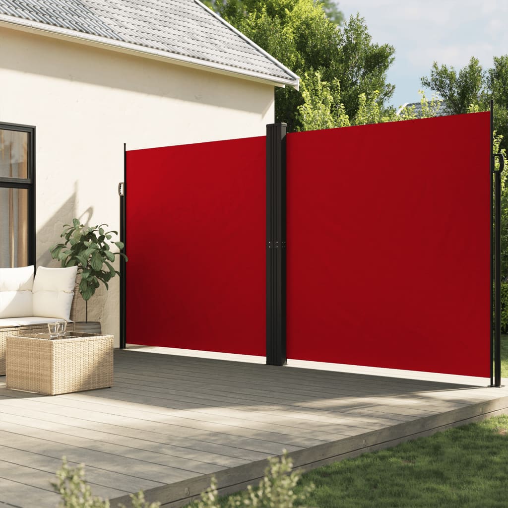 Retractable side awning 220x1200 cm red