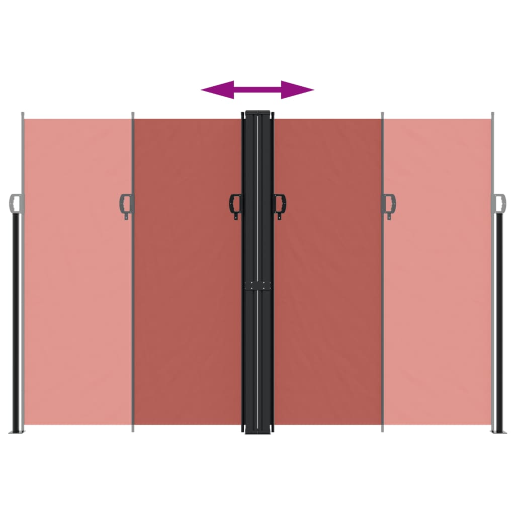 Retractable side awning 220x1200 cm terracotta