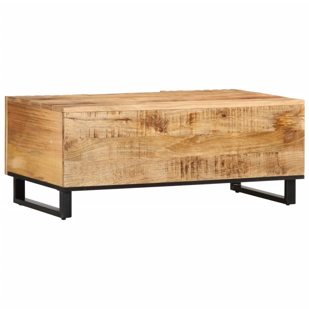 Coffee table 100x55x40 cm rough solid mango wood