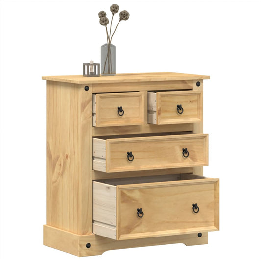 Chest of drawers Corona 80x43x91 cm solid pine wood