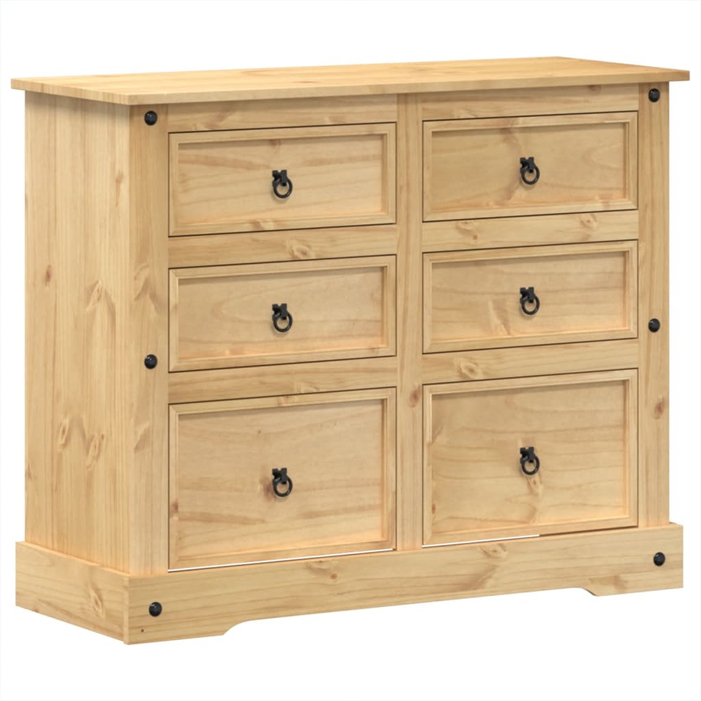 Chest of drawers Corona 110x43x91 cm solid pine wood
