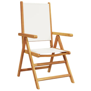 Garden armchairs 6 pcs cream white solid acacia wood