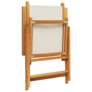 Garden armchairs 6 pcs cream white solid acacia wood