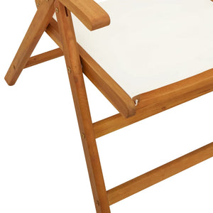Garden armchairs 6 pcs cream white solid acacia wood