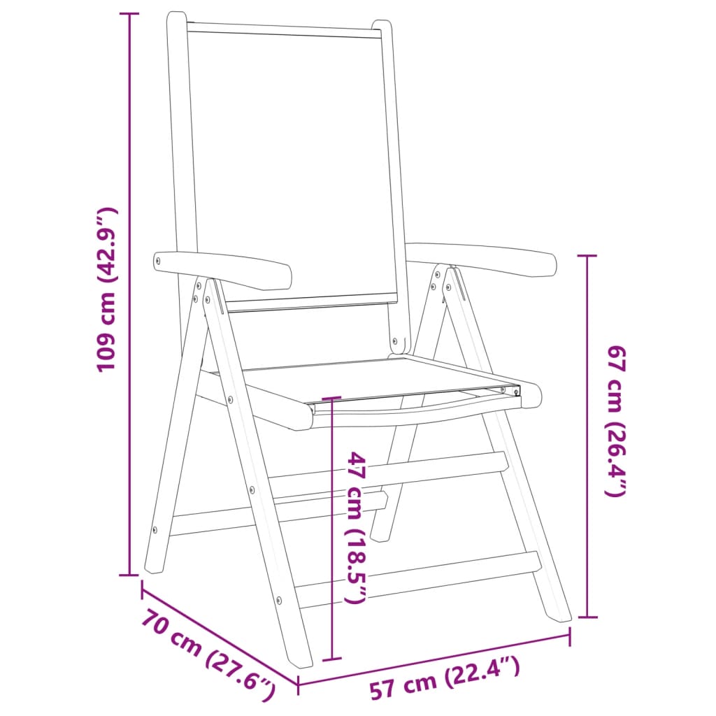 Garden armchairs 6 pcs cream white solid acacia wood