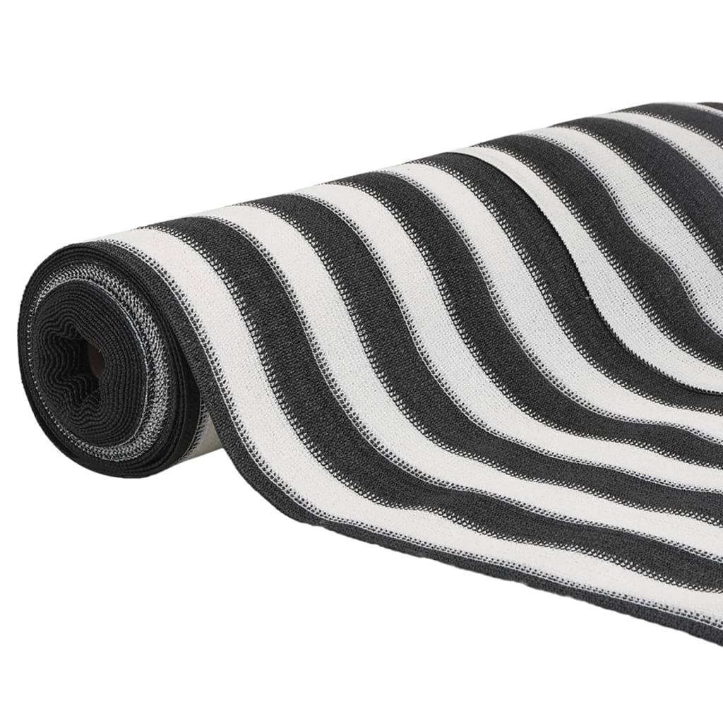 Skjermnett antrasitt og hvit 1,2x10 m HDPE 75 g/m²