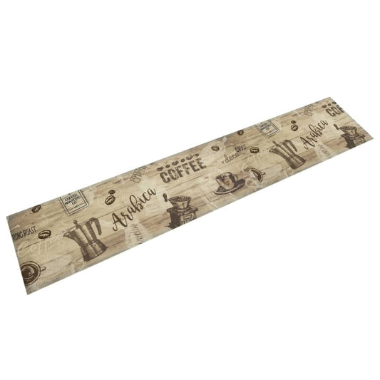 Kitchen rug washable Coffee brown 60x300 cm velvet