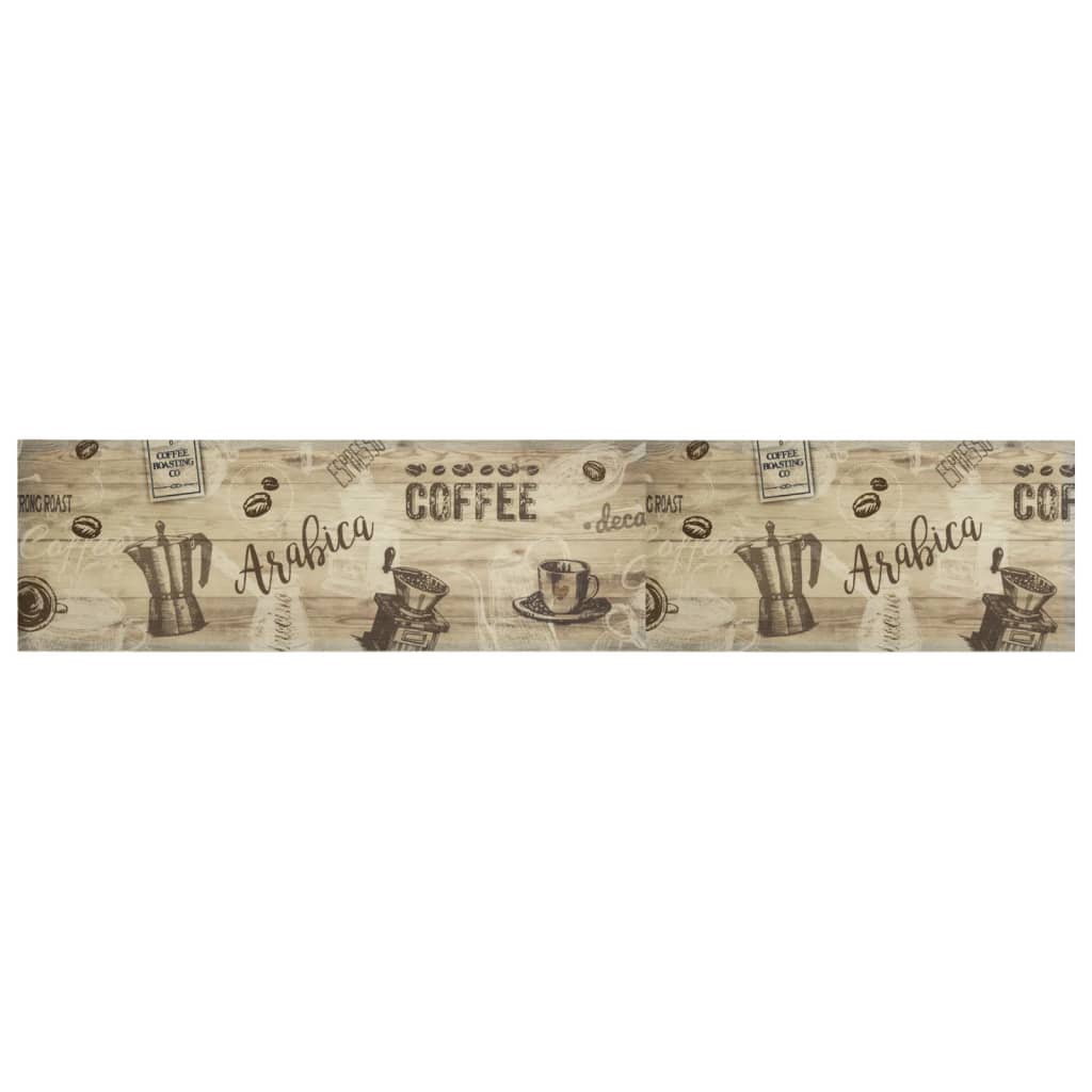 Kitchen rug washable Coffee brown 60x300 cm velvet