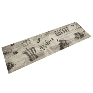 Kitchen rug washable Coffee grey 45x150 cm velvet