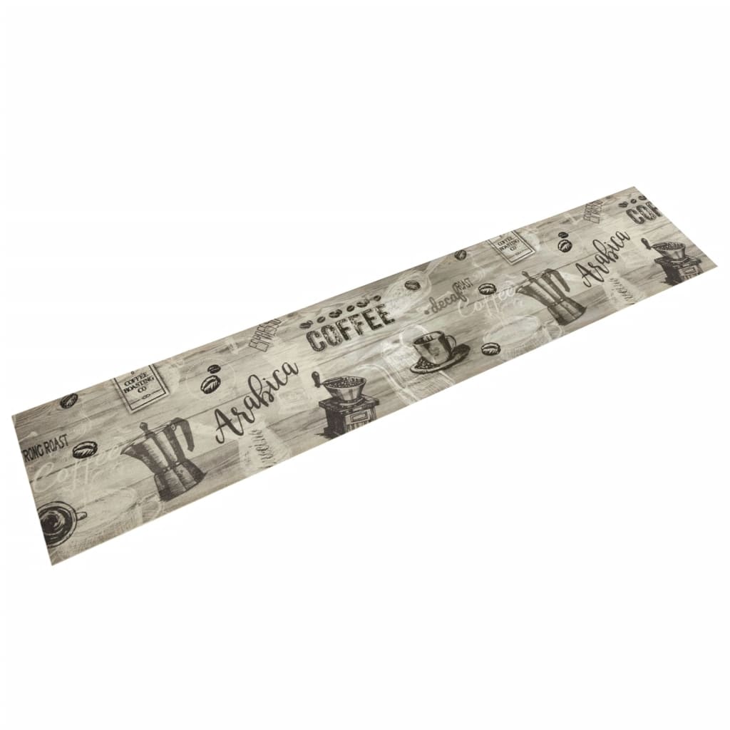 Kitchen rug washable Coffee grey 60x300 cm velvet