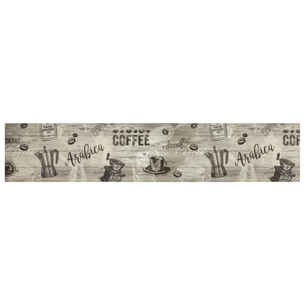 Kitchen rug washable Coffee grey 60x300 cm velvet