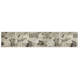 Kitchen rug washable Coffee grey 60x300 cm velvet