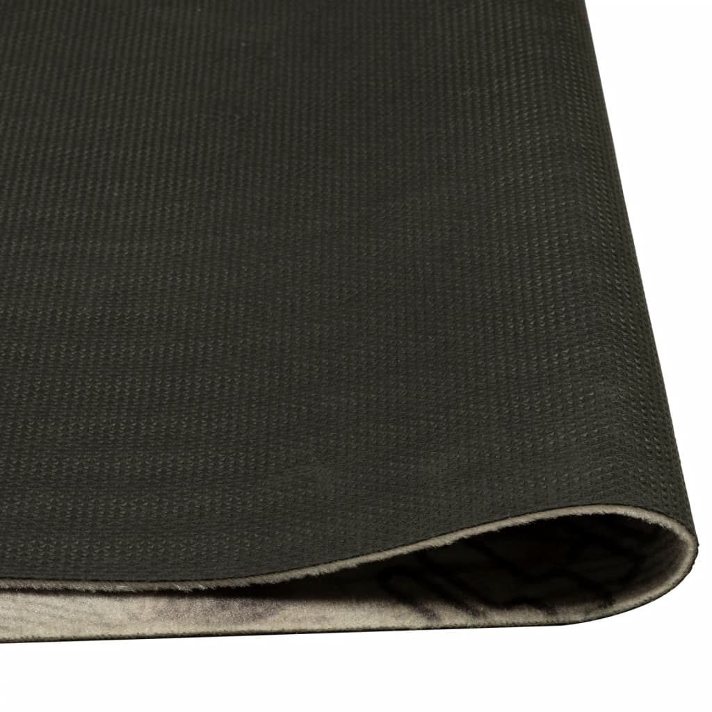 Kitchen rug washable Coffee grey 60x300 cm velvet