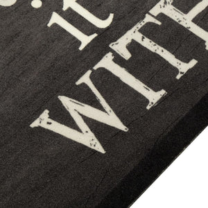 Kitchen rug washable Cup black 45x150 cm velvet