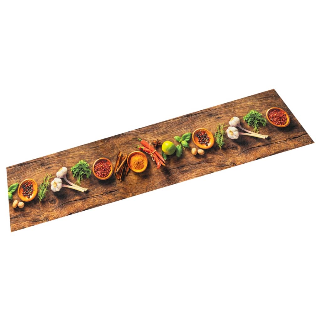 Kitchen rug washable spices 60x180 cm velvet
