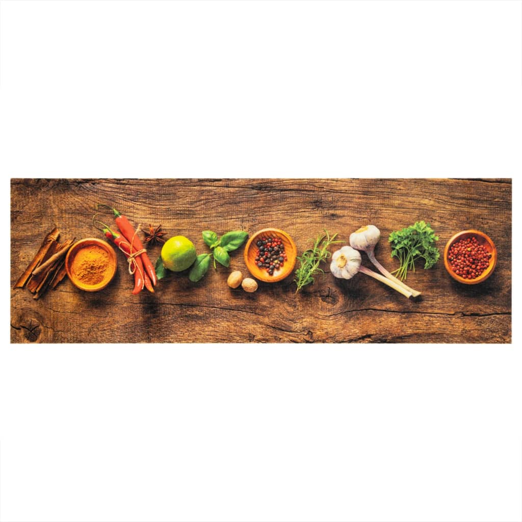 Kitchen rug washable spices 60x180 cm velvet