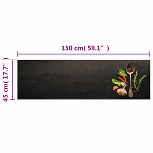 Kitchen rug washable spices 45x150 cm velvet