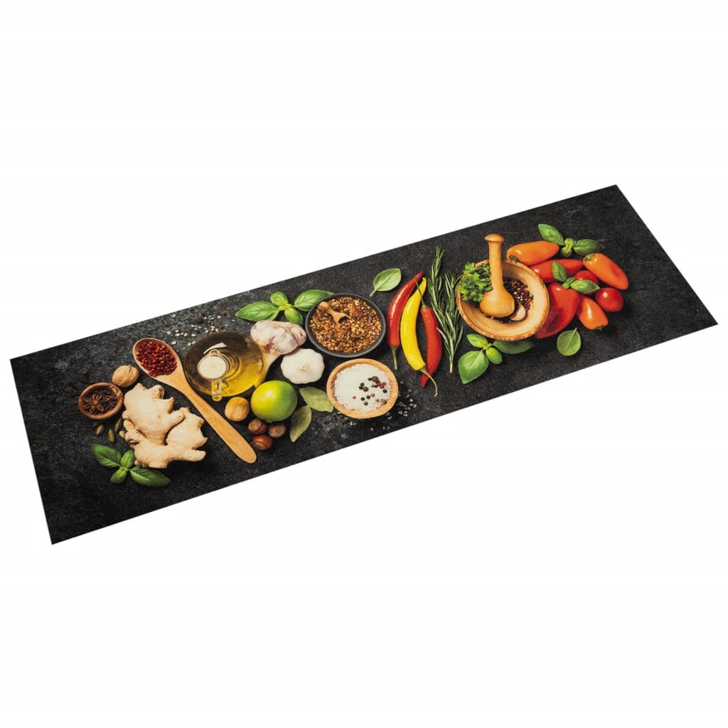 Kitchen rug washable spices 45x150 cm velvet
