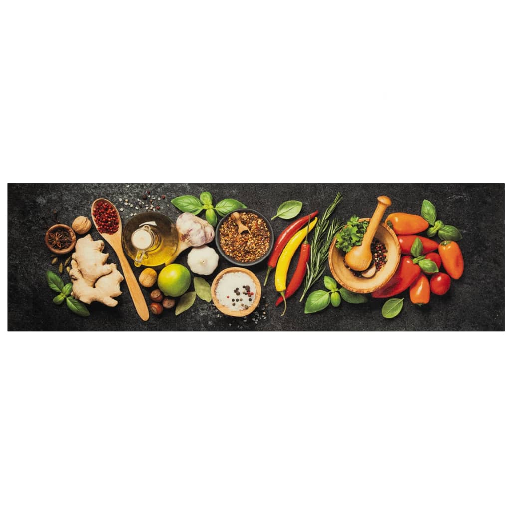 Kitchen rug washable spices 45x150 cm velvet