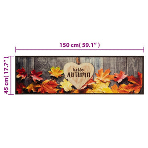 Washable kitchen rug Autumn 45x150 cm velvet