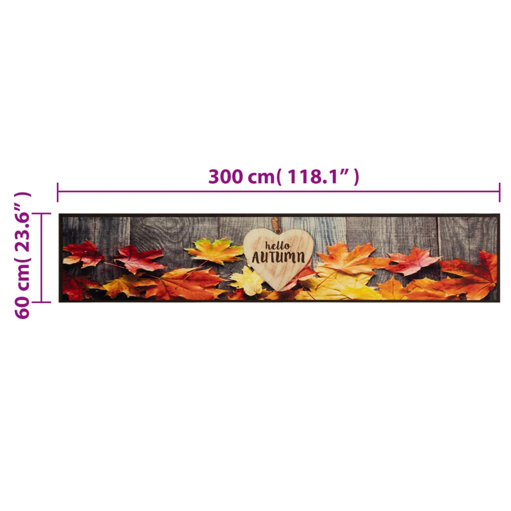Washable kitchen rug Autumn 60x300 cm velvet