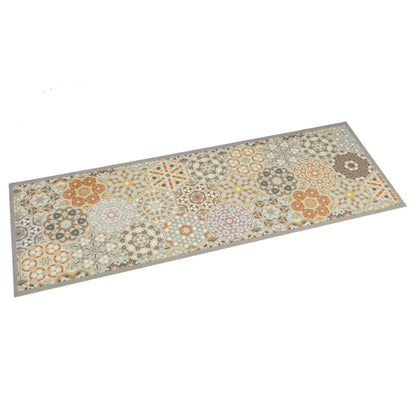 Kitchen rug washable Hexagon pastel 60x180 cm velvet