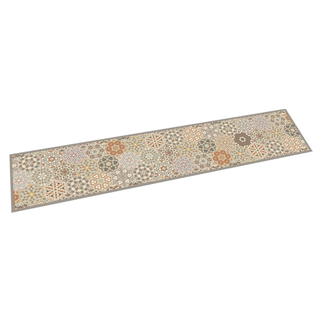 Kitchen rug washable Hexagon pastel 60x300 cm velvet