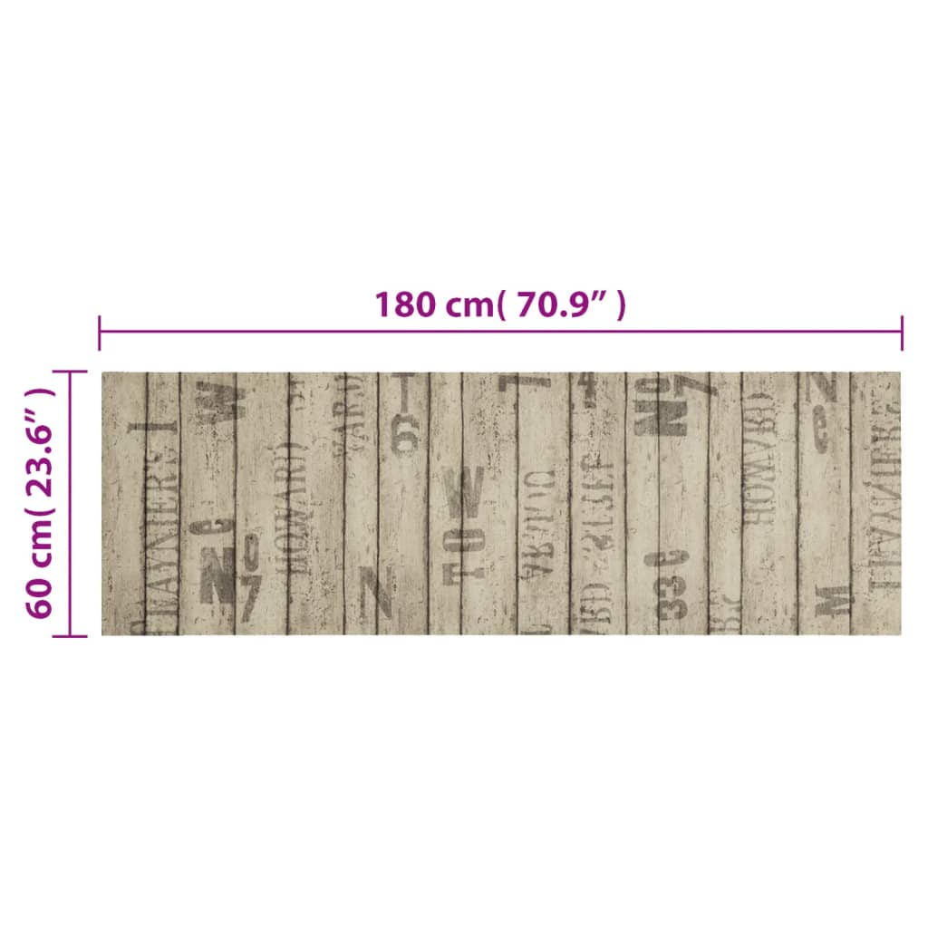 Kitchen rug washable Fence 60x180 cm velvet