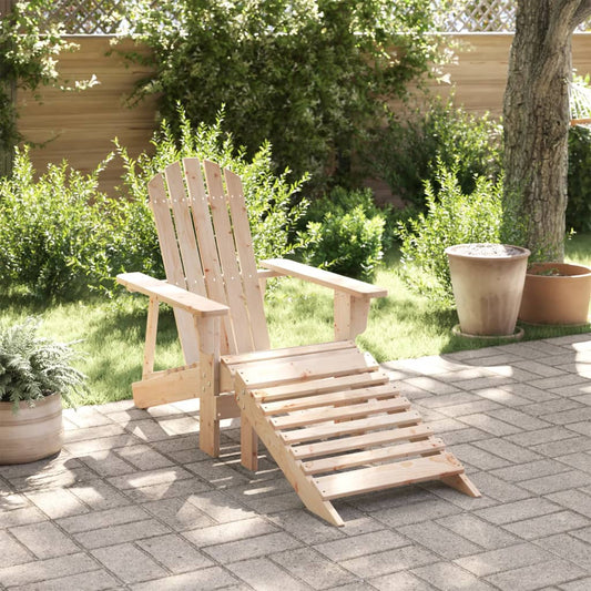 Adirondack chair with ottoman solid spruce