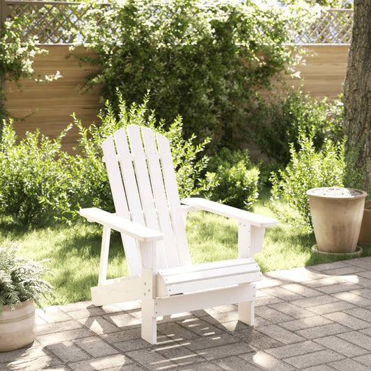 Adirondack chair white 69x85x90.5 cm solid spruce wood