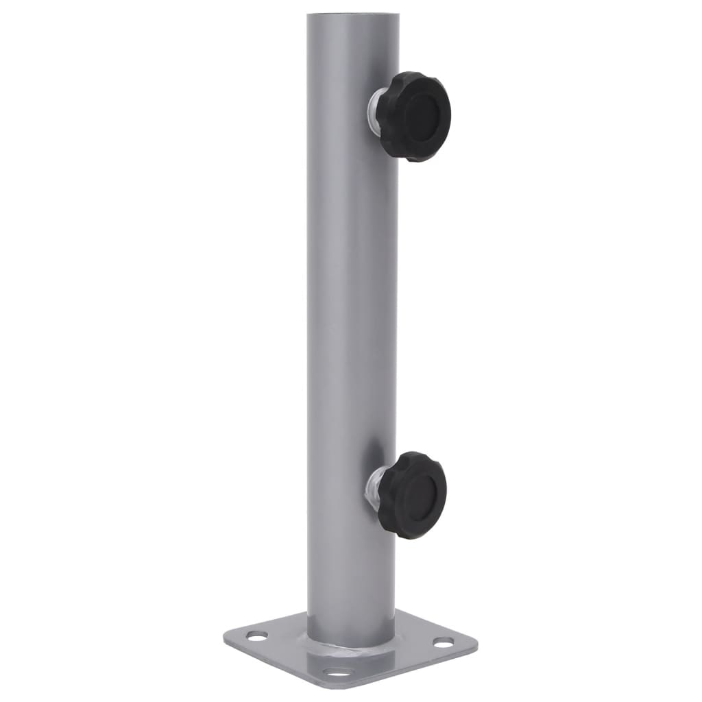 Parasol base for Ø32/34/38 mm pole matt silver steel