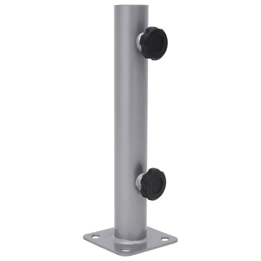 Parasol base for Ø32/34/38 mm pole matt silver steel