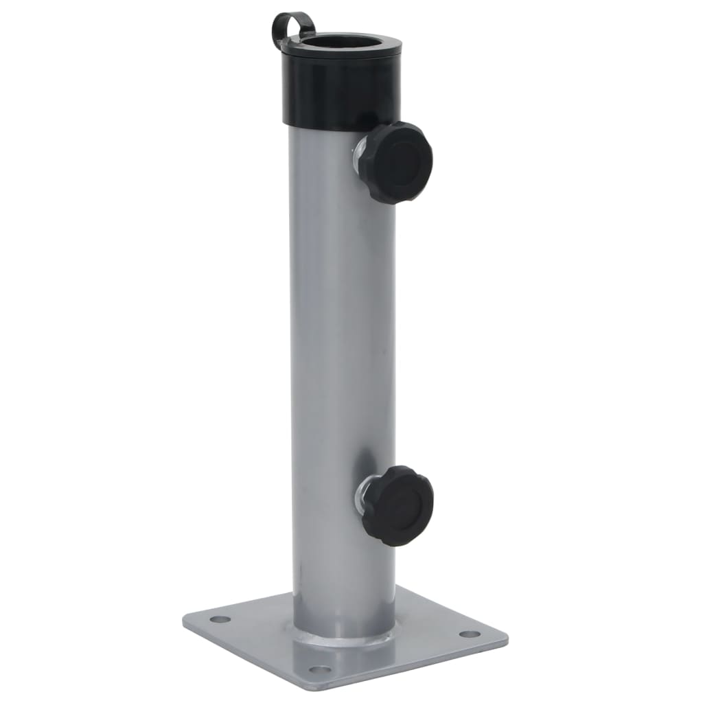 Parasol base for Ø38/48 mm pole silver steel