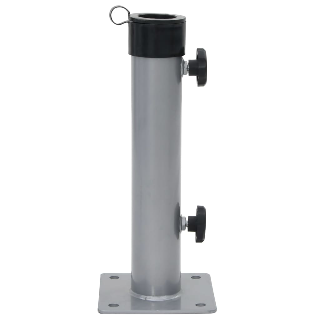 Parasol base for Ø38/48 mm pole silver steel