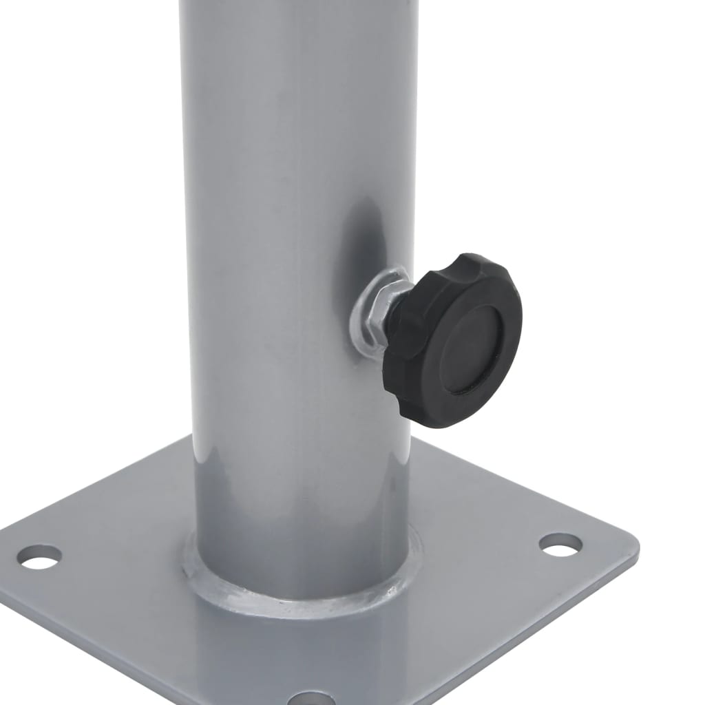 Parasol base for Ø38/48 mm pole silver steel