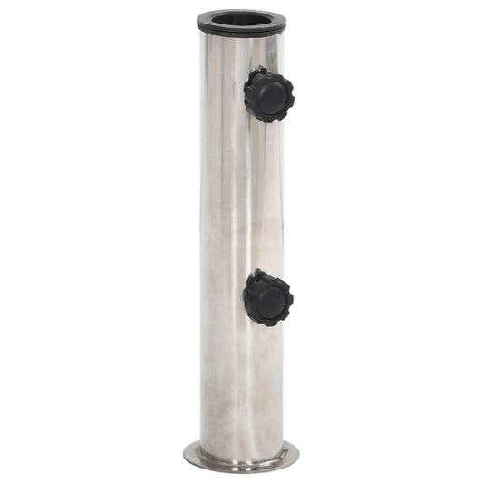 Parasol base for Ø38/48 mm pole matt silver steel