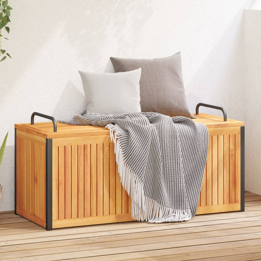 Pillow case 110x45x42/53 cm solid acacia wood and steel
