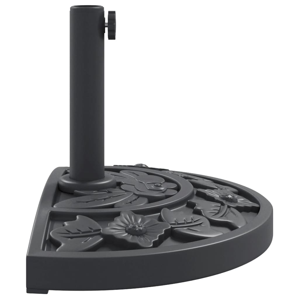 Parasol foot for Ø38 / 48 mm rods 9 kg semi-round