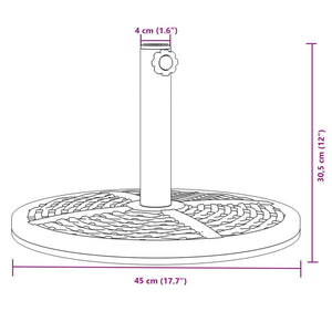 Parasol base for Ø38 / 48 mm poles 12 kg round