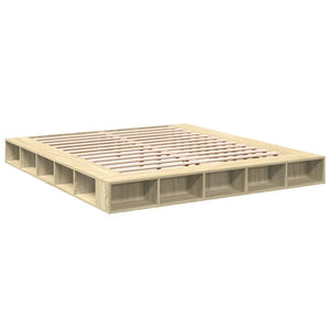 Bed frame sonoma oak 180x200 cm engineered wood