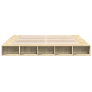 Bed frame sonoma oak 180x200 cm engineered wood