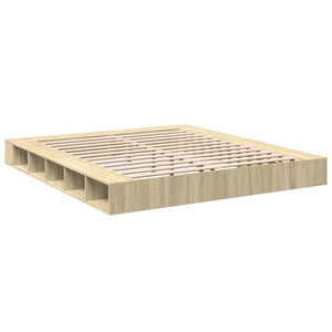 Bed frame sonoma oak 180x200 cm engineered wood